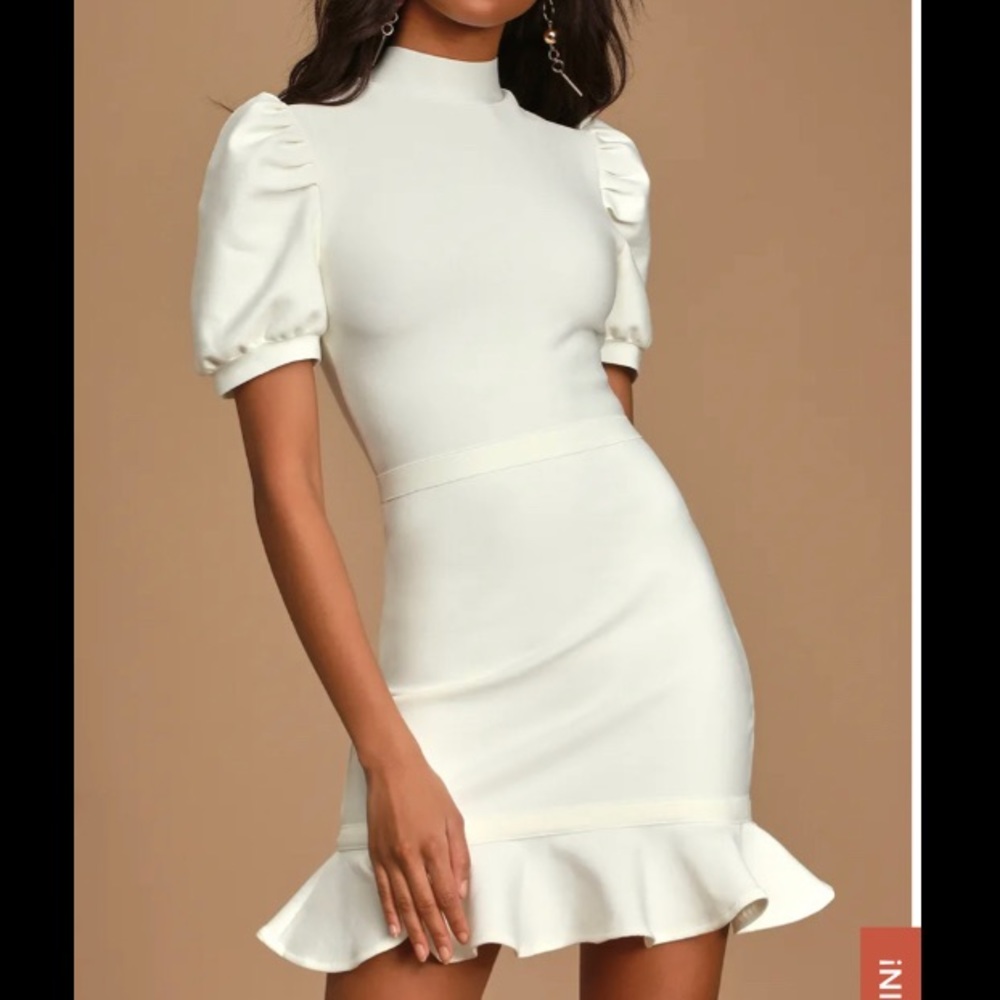 What A Doll White Ruffle Dress